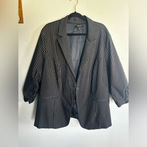 Torrid blazer navy blue office career‎ professional stretch busi casual